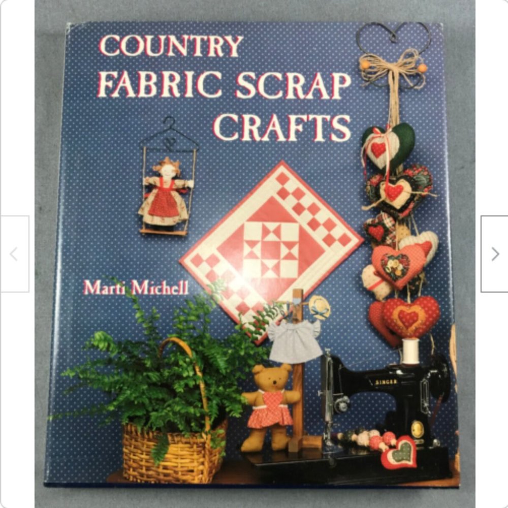 Country Fabric Scrap Crafts 1990 Marti Michell*Quilting Pillows Sewing Patterns